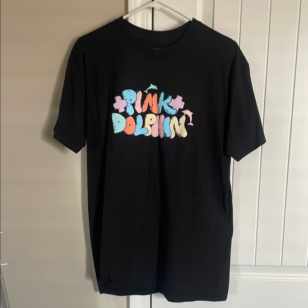 Pink Dolphin Black and Pink Short Sleeve Tee